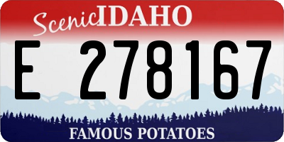 ID license plate E278167