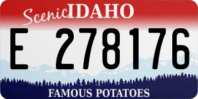 ID license plate E278176