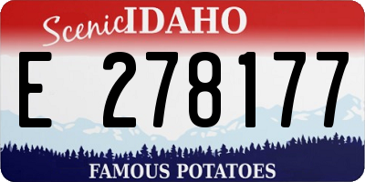 ID license plate E278177