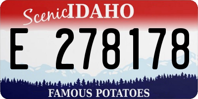 ID license plate E278178
