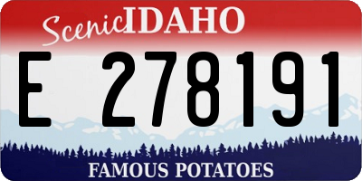 ID license plate E278191