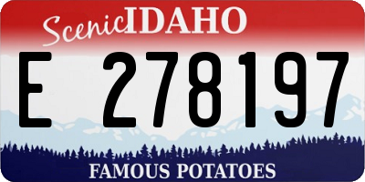 ID license plate E278197