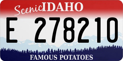 ID license plate E278210