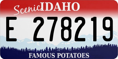 ID license plate E278219