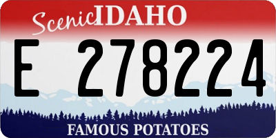 ID license plate E278224