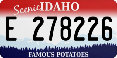 ID license plate E278226