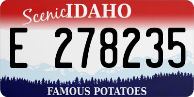 ID license plate E278235