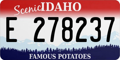 ID license plate E278237