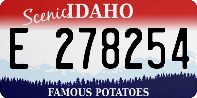 ID license plate E278254