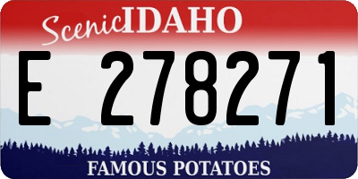 ID license plate E278271