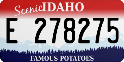 ID license plate E278275