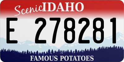 ID license plate E278281
