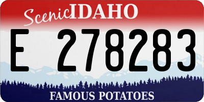 ID license plate E278283