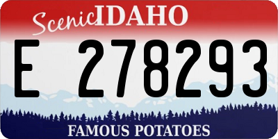 ID license plate E278293