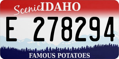 ID license plate E278294