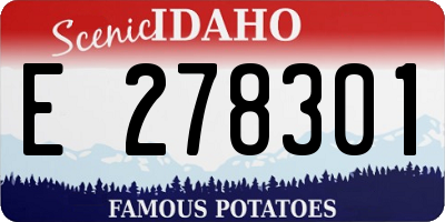 ID license plate E278301