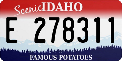 ID license plate E278311