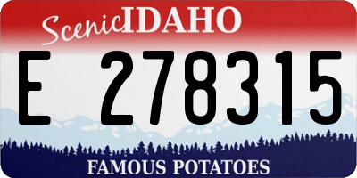 ID license plate E278315