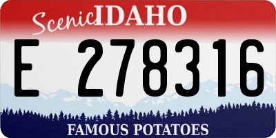 ID license plate E278316