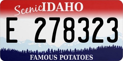 ID license plate E278323
