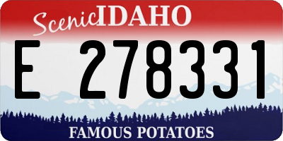 ID license plate E278331