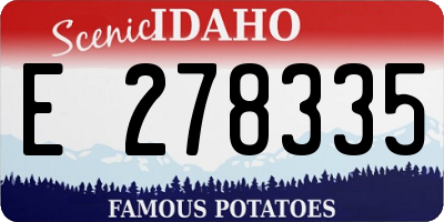 ID license plate E278335