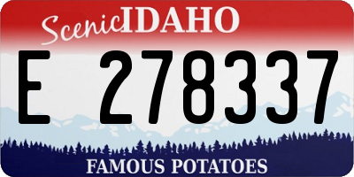 ID license plate E278337