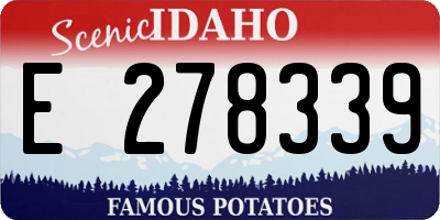 ID license plate E278339
