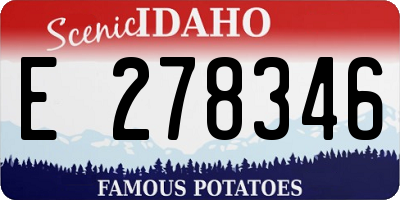ID license plate E278346