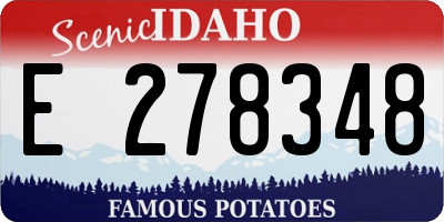 ID license plate E278348