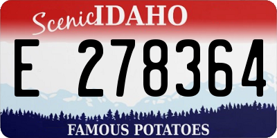ID license plate E278364