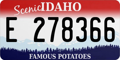 ID license plate E278366