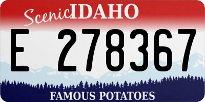 ID license plate E278367