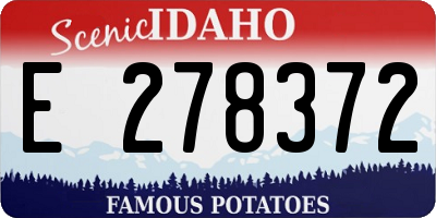 ID license plate E278372