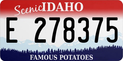 ID license plate E278375