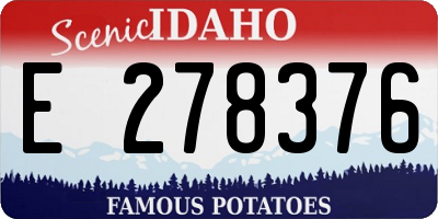 ID license plate E278376