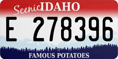 ID license plate E278396