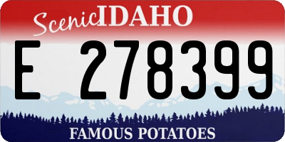 ID license plate E278399
