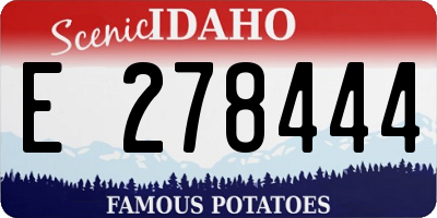 ID license plate E278444