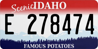 ID license plate E278474