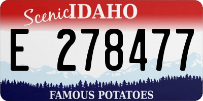 ID license plate E278477