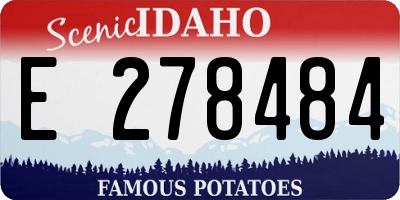 ID license plate E278484