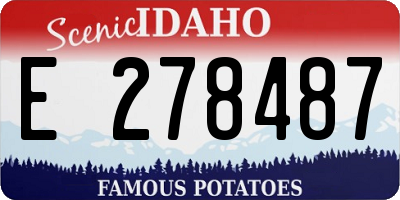 ID license plate E278487