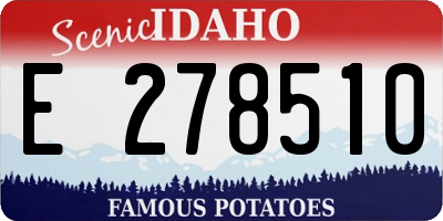 ID license plate E278510