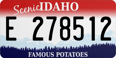 ID license plate E278512