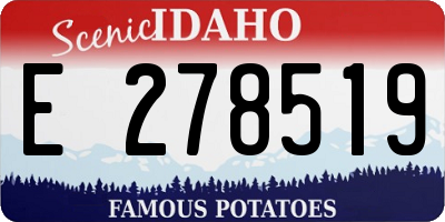 ID license plate E278519
