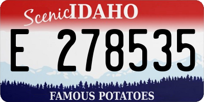 ID license plate E278535