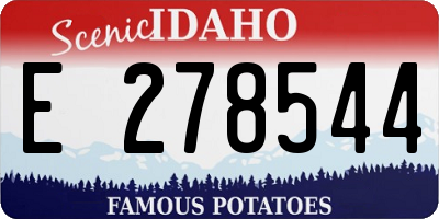 ID license plate E278544