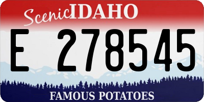 ID license plate E278545