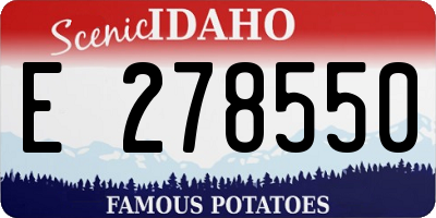 ID license plate E278550